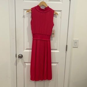 Pink high neck dress